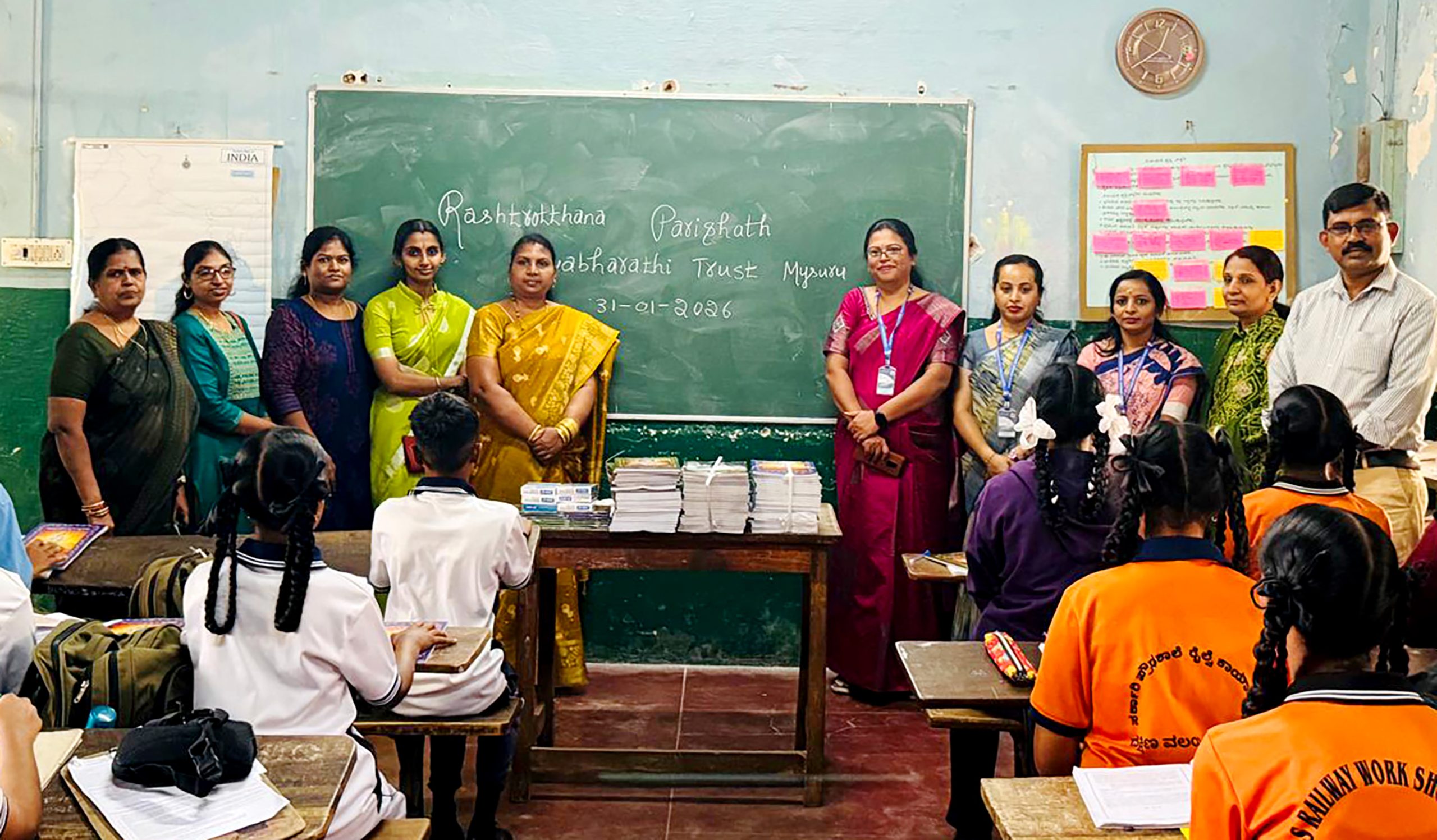 RVK - Srinagar Service Initiative Distributes Educational Supplies to Four Mysore Govt Schools (13)