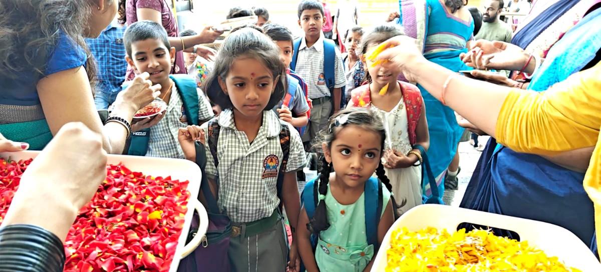 LKG to Class 2 Students Welcomed with Traditional Rituals at RVK - Srinagar (4)