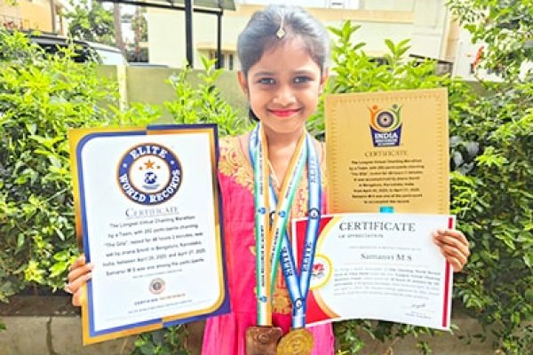 Students of RVK – Srinagar achieved milestone in Virtual Gita Chanting Marathon